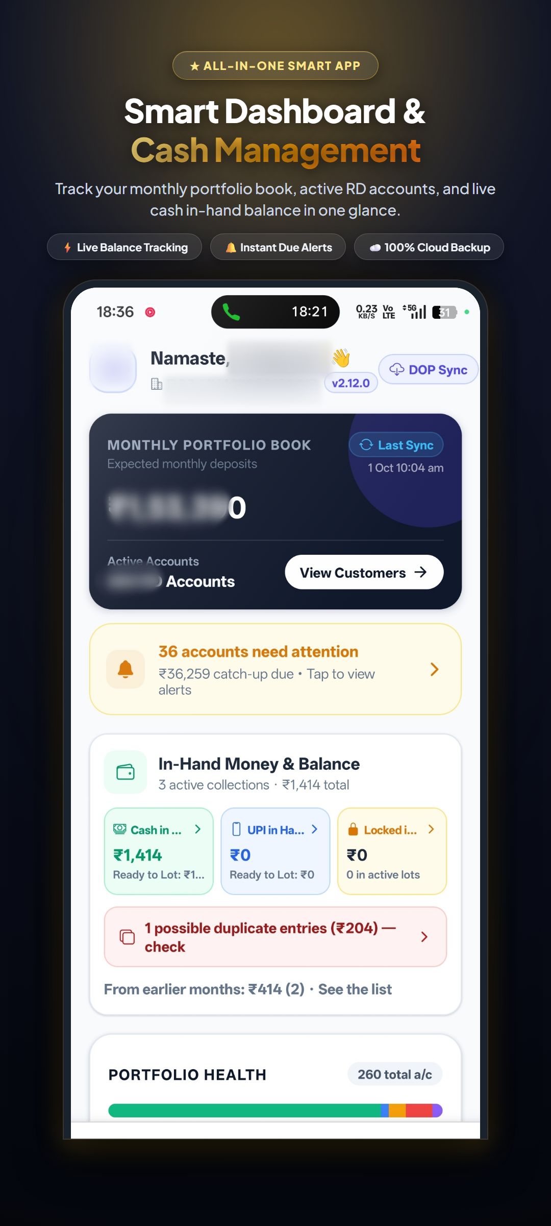 Smart Dashboard & Cash Management