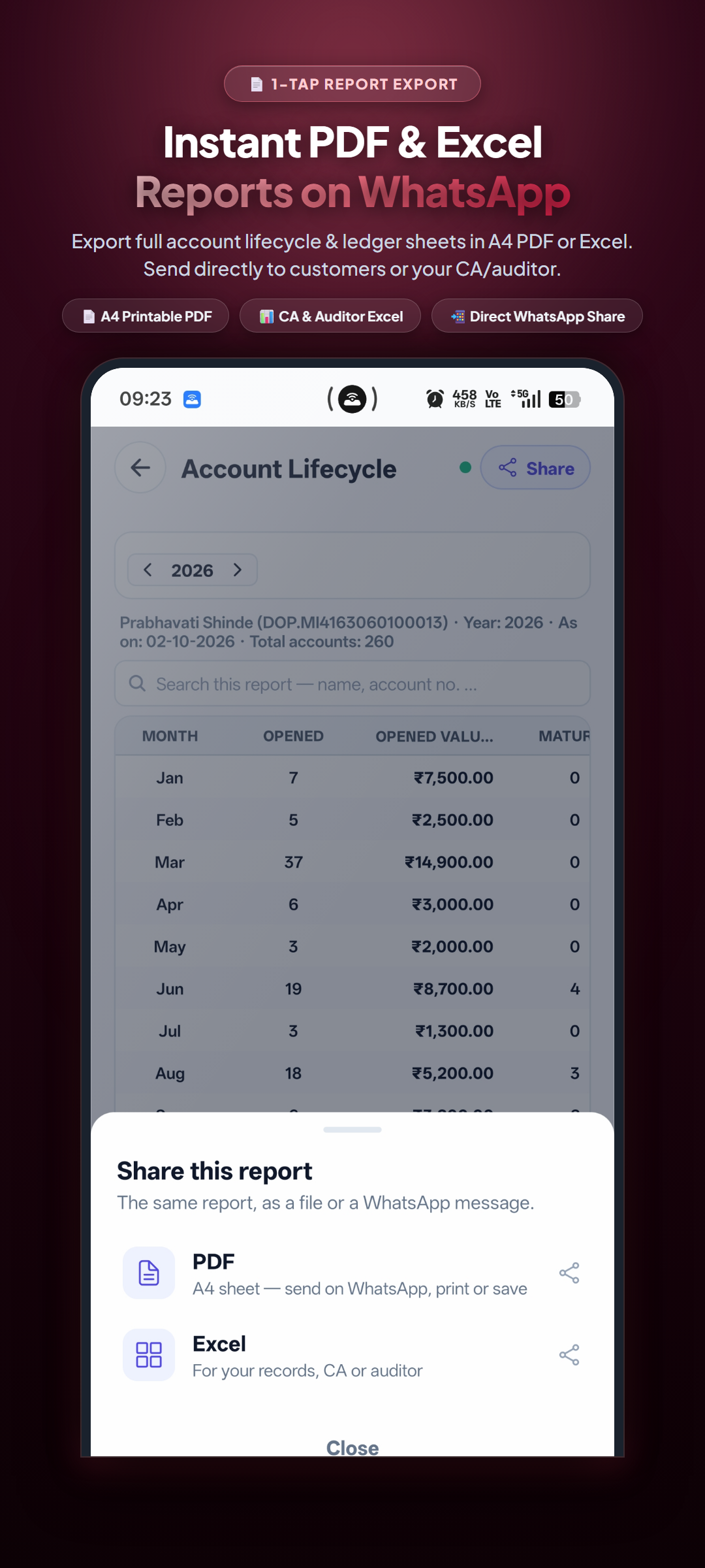 Instant PDF & Excel Reports on WhatsApp